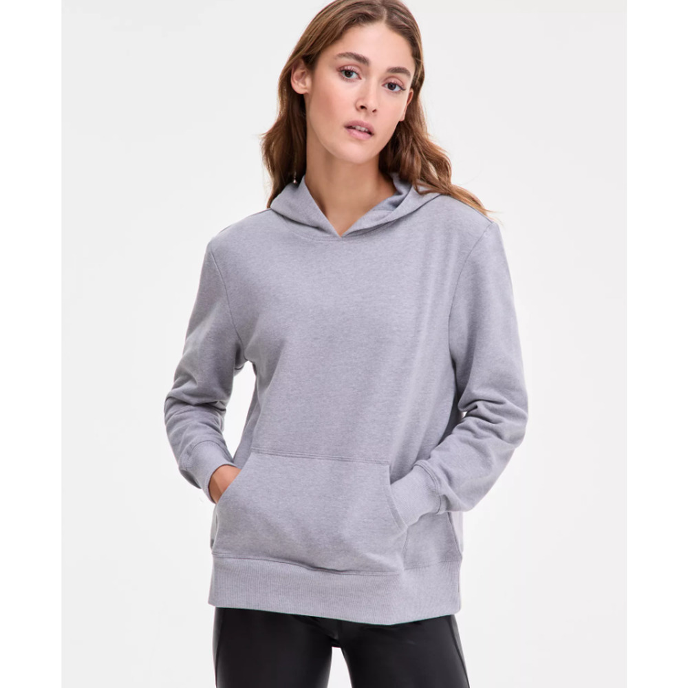 IDEOLOGY Women's Fleece Hoodie Medium Grey Zinc Heather Sweatshirt NWT